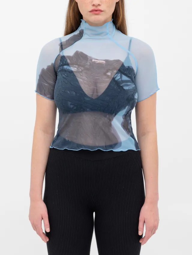 Ester Manas Tops Printed Top haut Blue Scan