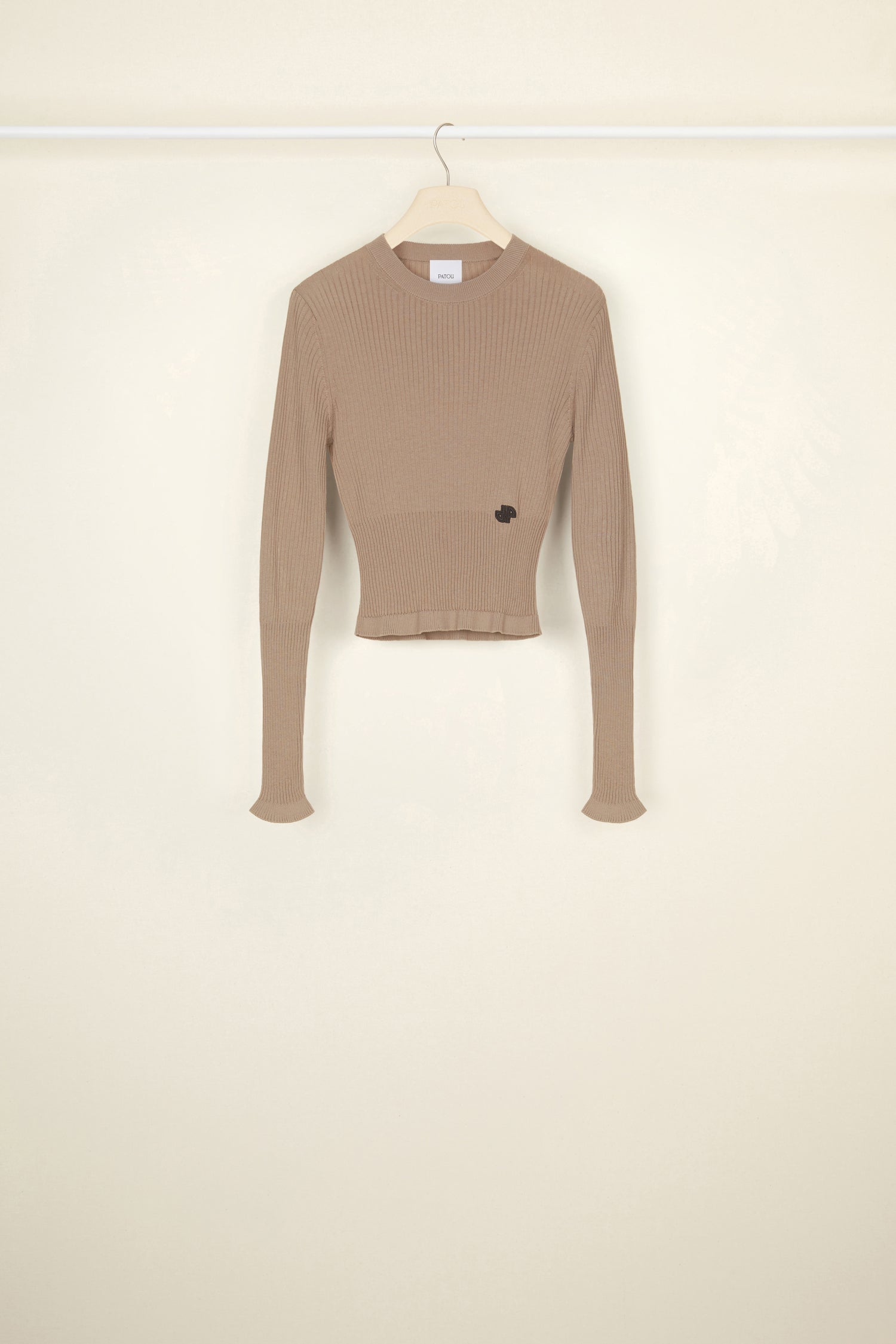 Patou P22KN0788051106P pull coton bio parchment