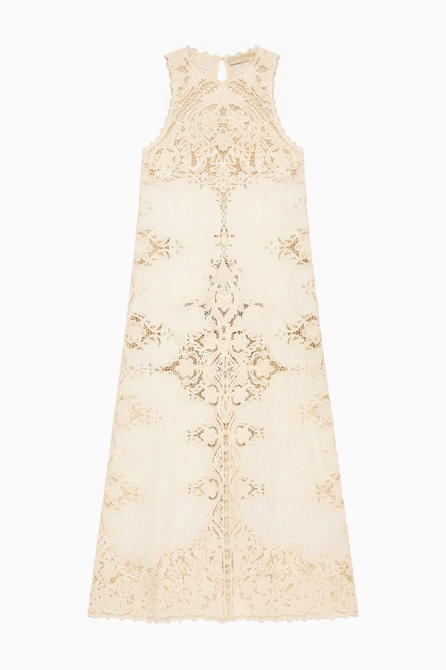 Ulla Johnson Coralite PF260100 robe ivoire lin maxi