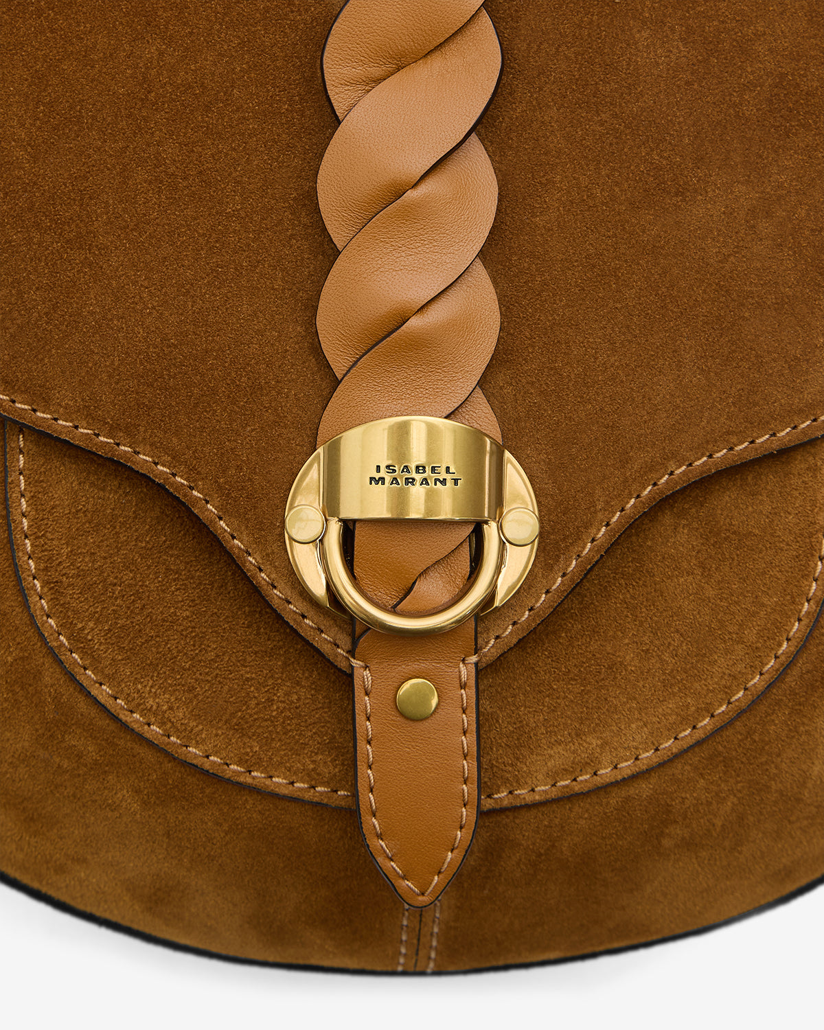 Isabel Marant Altay Small sac cuir velours cognac