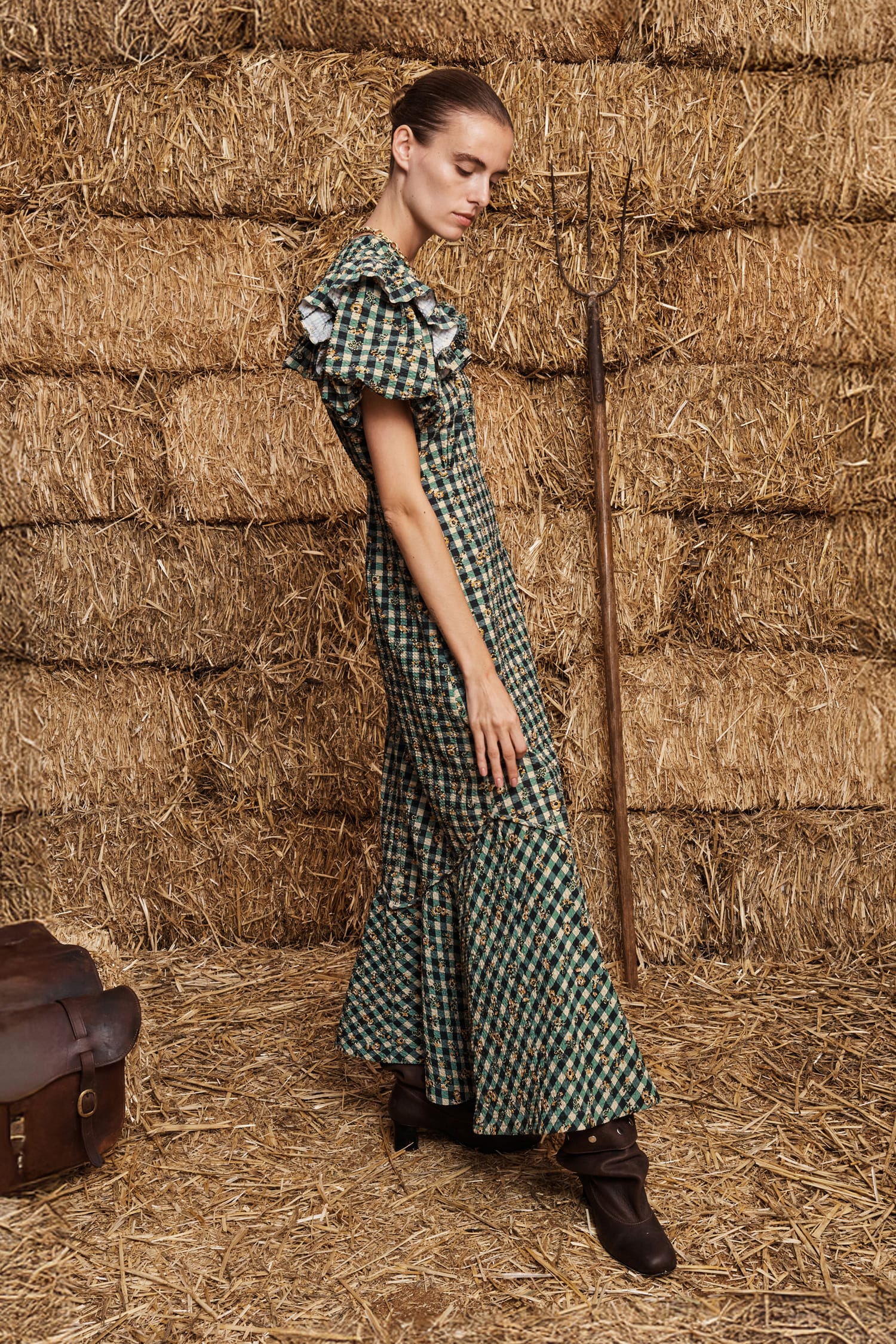 Alemäis Outrider robe midi seersucker floral coton