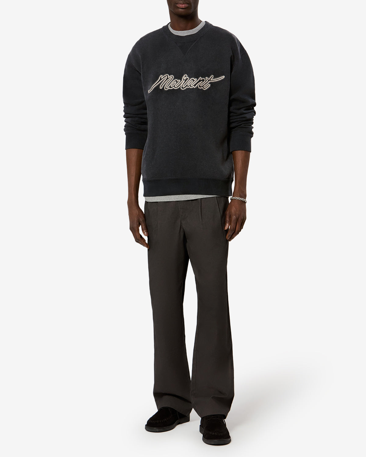 Isabel Marant Mahony sweatshirt noir délavé coton