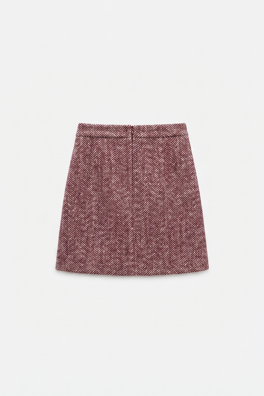 Paul & Joe Julie jupe courte chevron ecru bordeaux laine