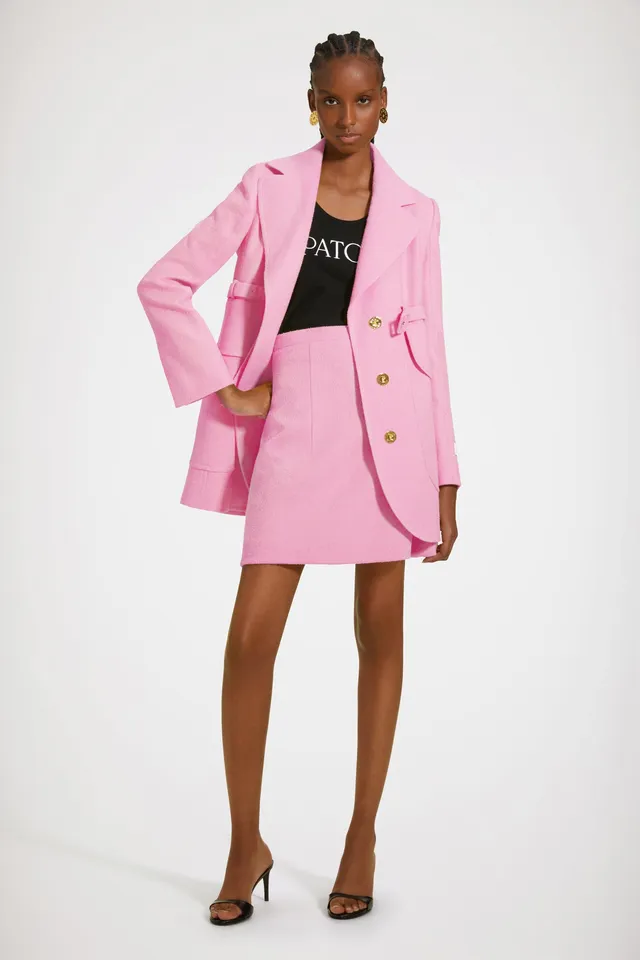 Patou Jackets P23JA0280134453B veste tweed rose ceinturée