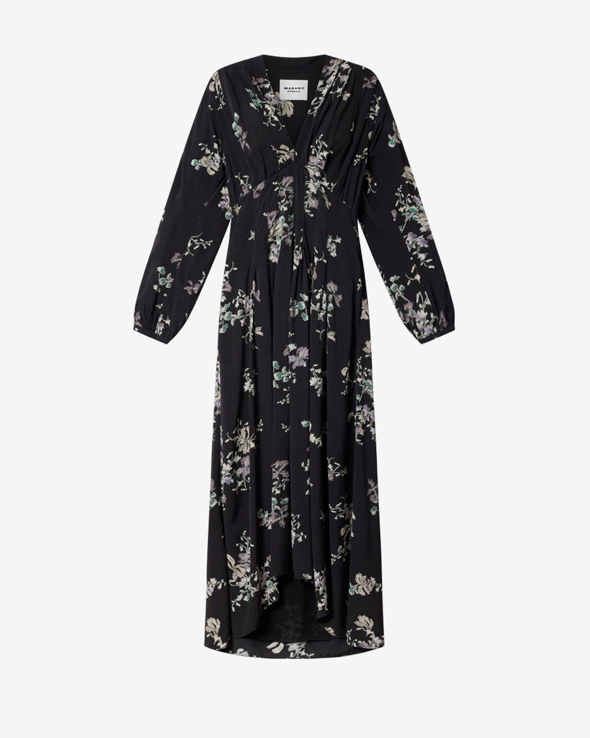 Isabel Marant Lynoa RO1100FA robe longue noire fleurie