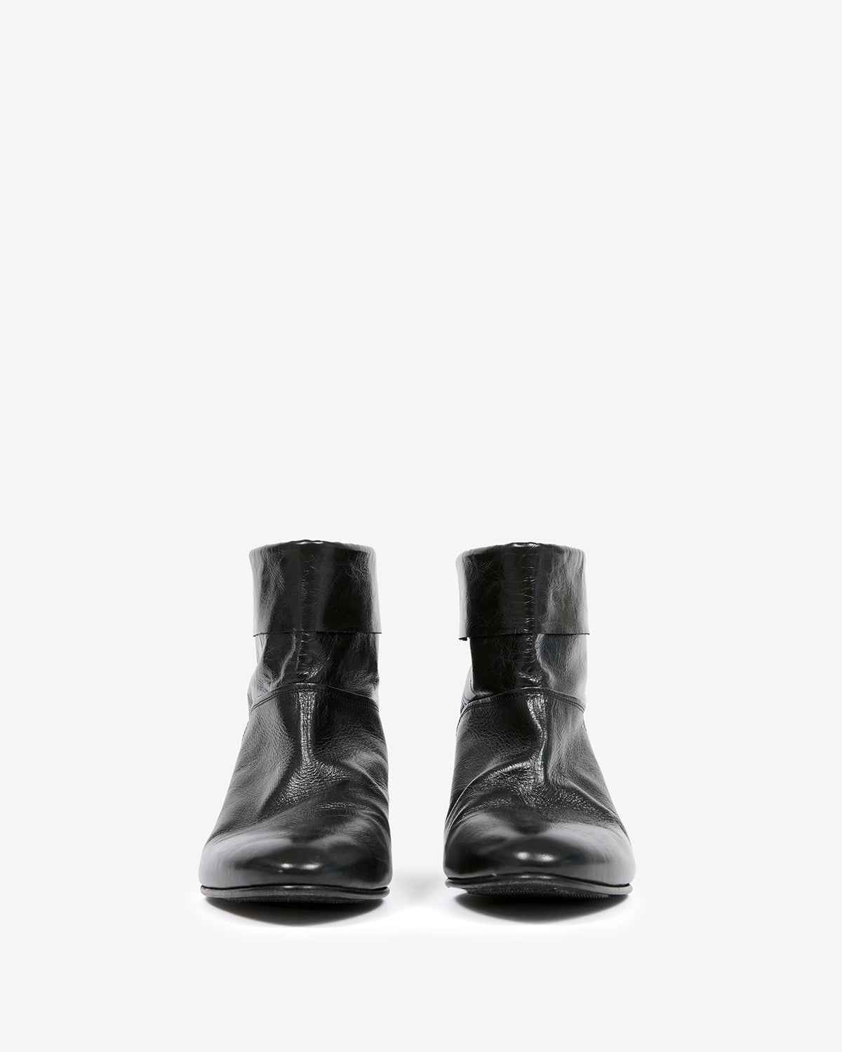 Isabel Marant Juoza boots cuir verni noir homme