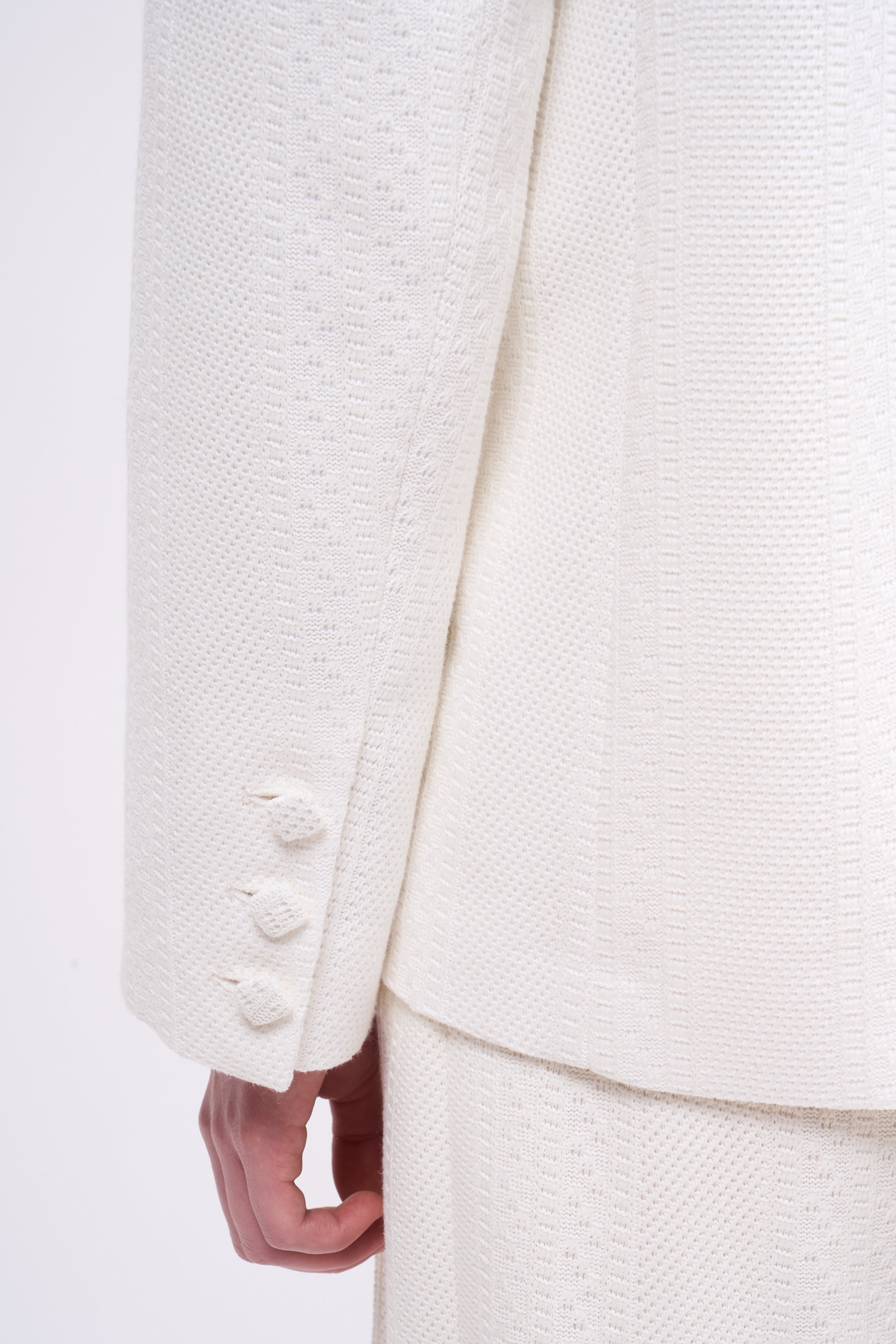 Paul & Joe Borghese veste tailleur coton blanc longue