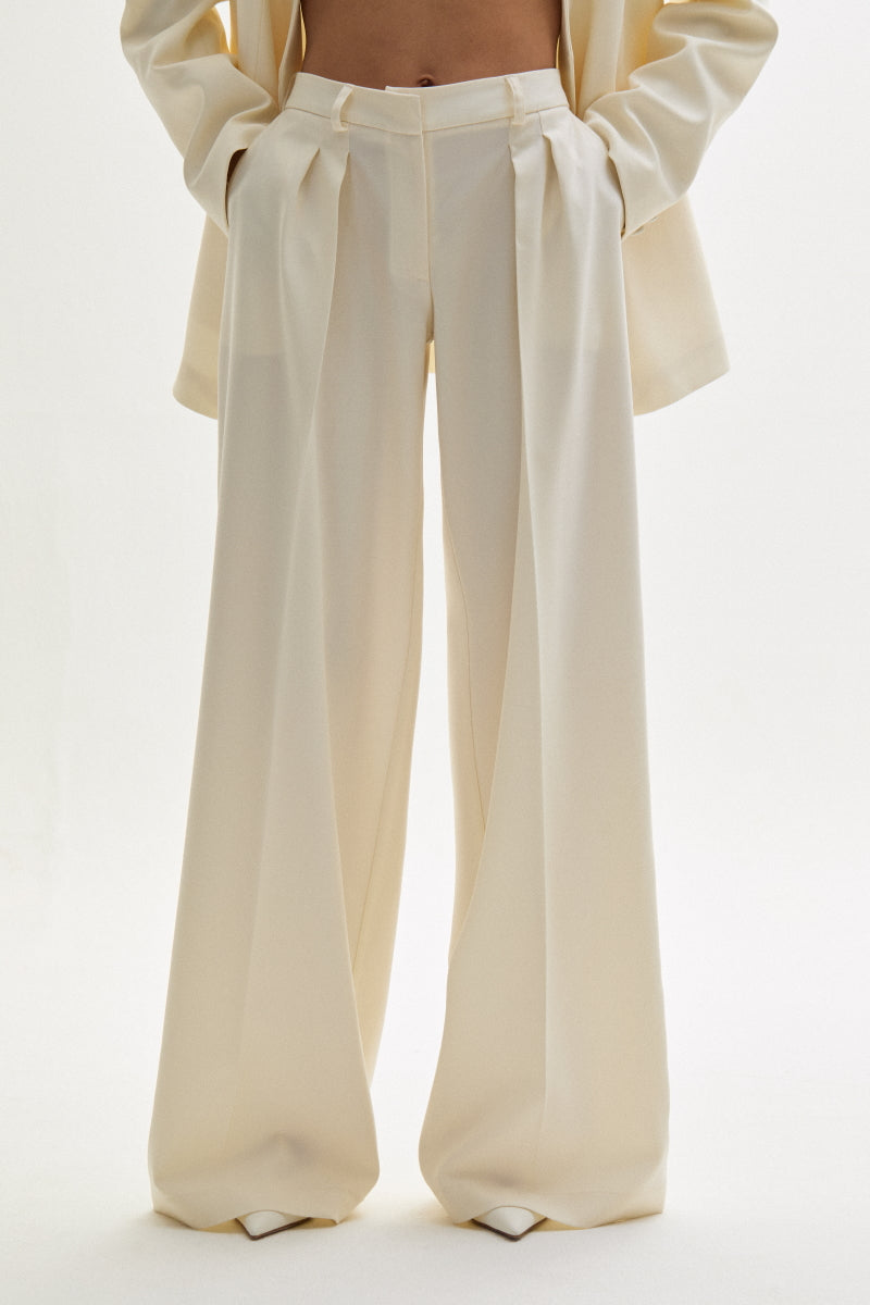 ATU Body Couture Scar Trousers pantalon laine ivoire