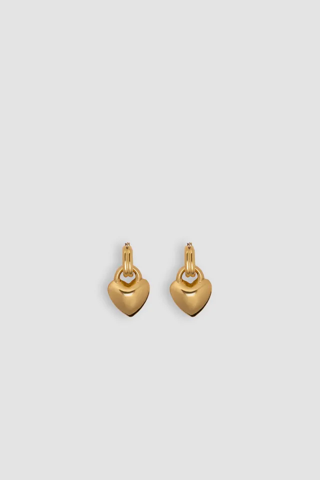 Patou JW145 boucles créoles coeur laiton doré