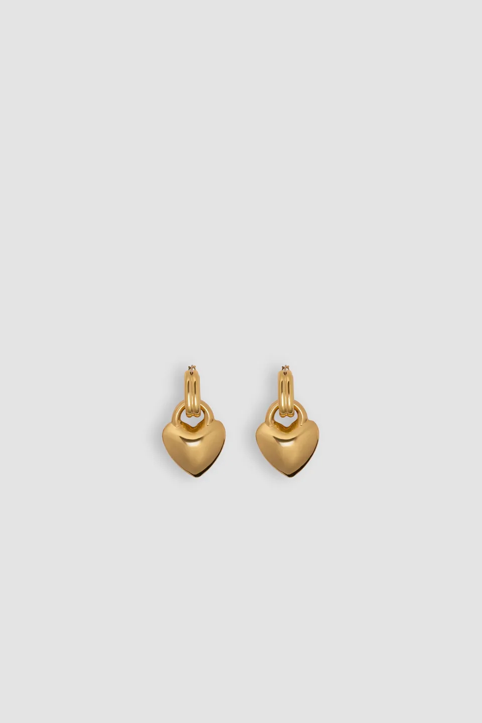 Patou JW145 boucles créoles coeur laiton doré
