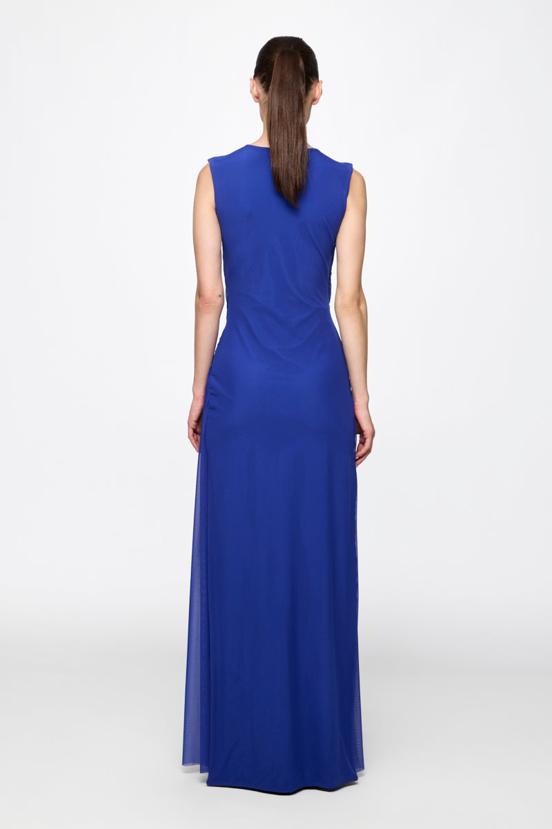 ATU Body Couture robe longue tulle bleu électrique S