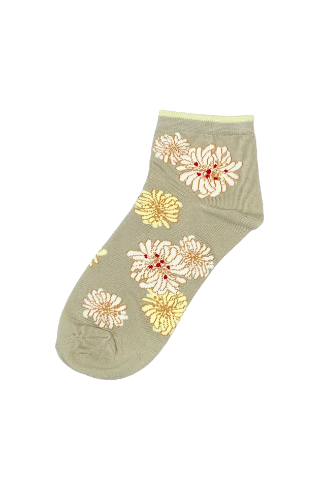 Paul & Joe Chaussettes beiges motifs Chrysanthème