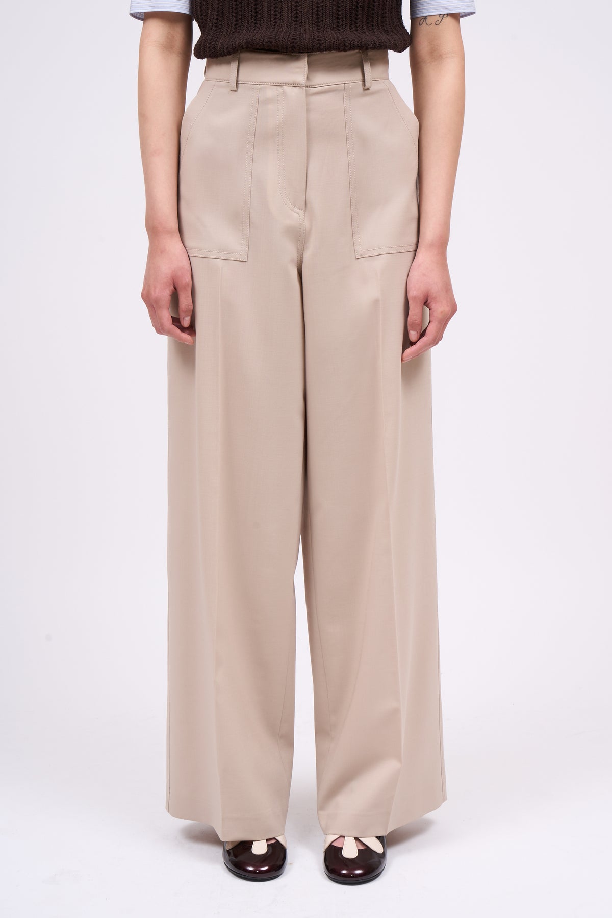 Paul & Joe Tailoring Pantalon CHOISY laine soie taille haute