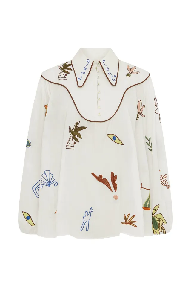 Alemaïs Tops Mina Embroidered Blouse blouse brodée taille 8