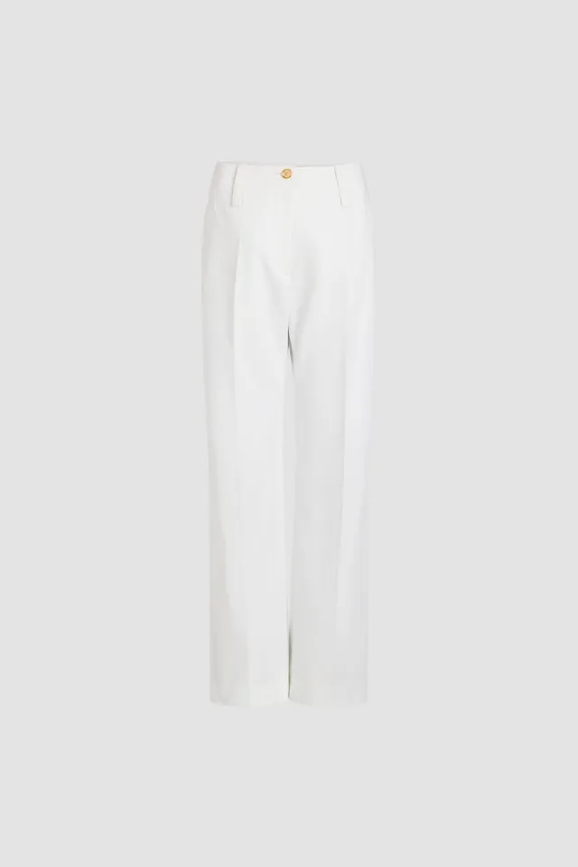 Patou TR045 pantalon gabardine coton bio blanc droit