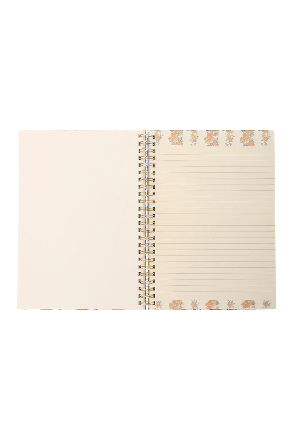 Paul & Joe carnet A5 imprimé floral beige ligné