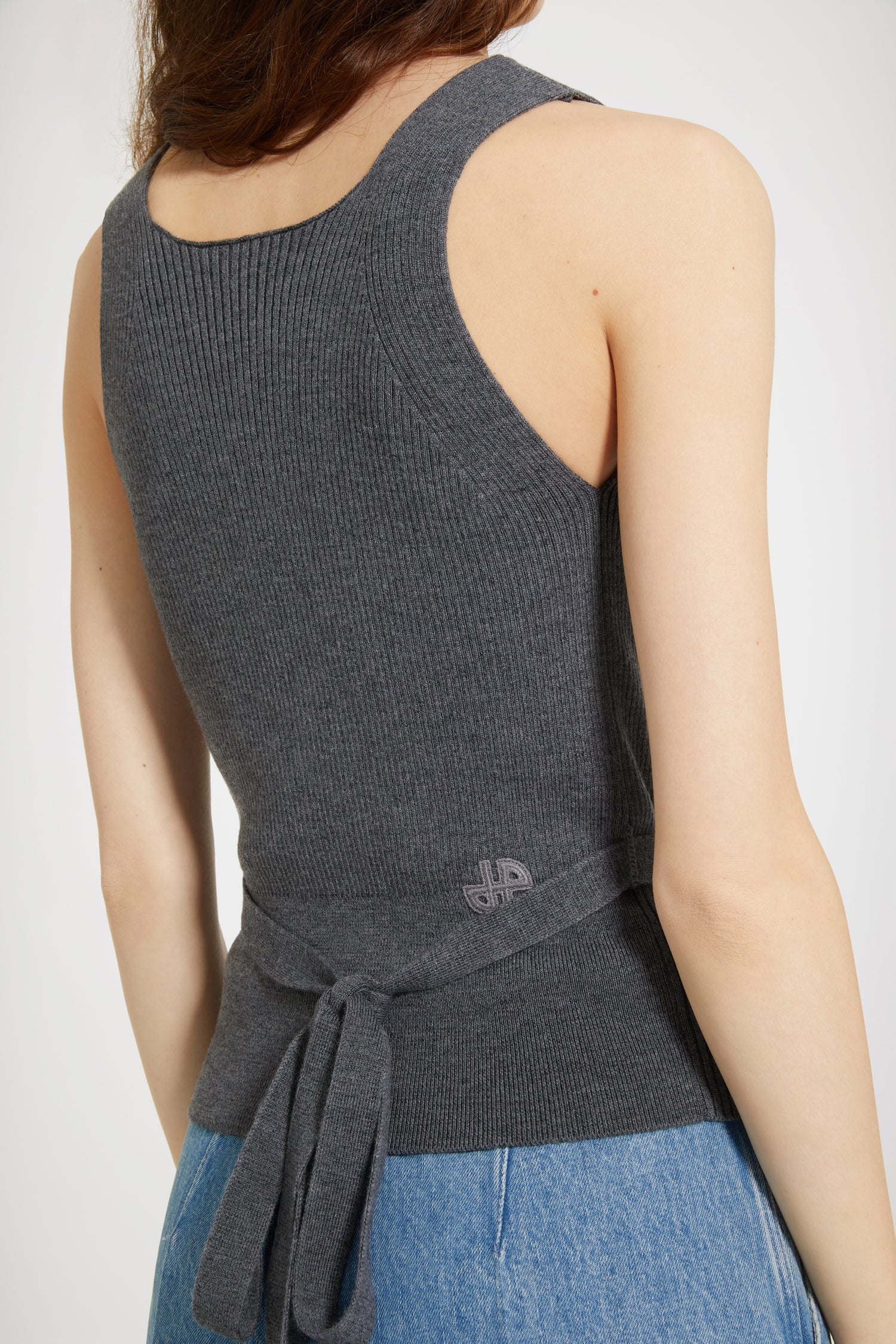 Patou KN153 Débardeur Maille Laine Graphite