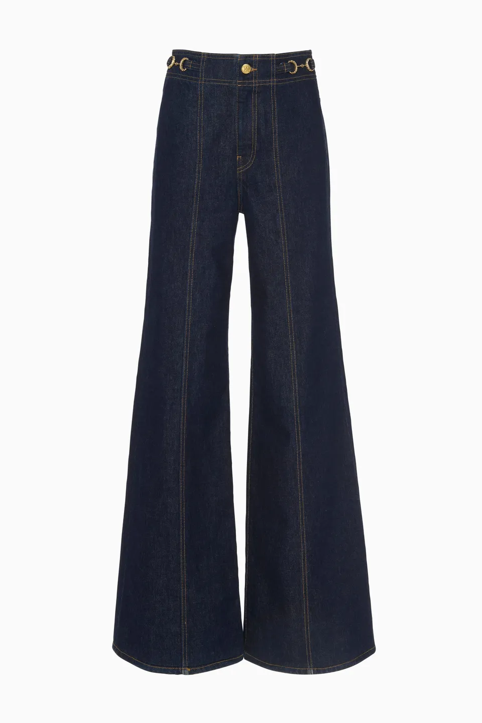 Ulla Johnson Delphine jean Tigris indigo taille haute flare