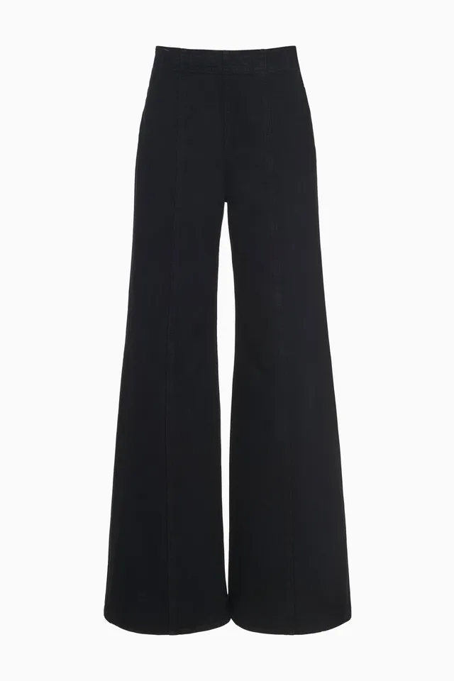 Ulla Johnson Bianca jean large noir taille haute