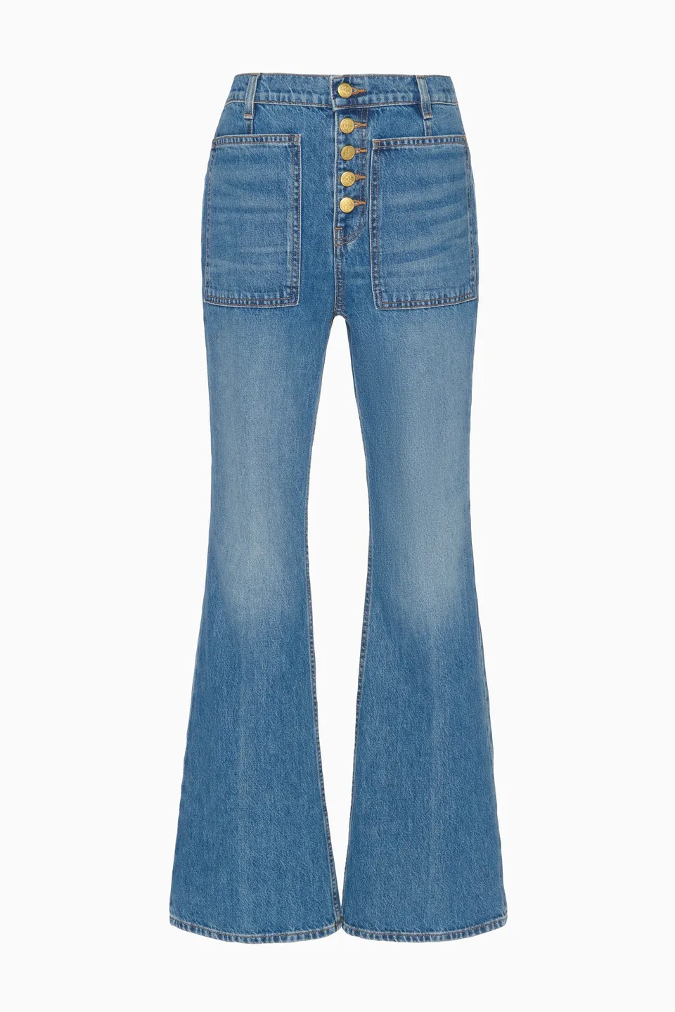 Ulla Johnson Lou Jean Flare Danube Indigo 100% Coton