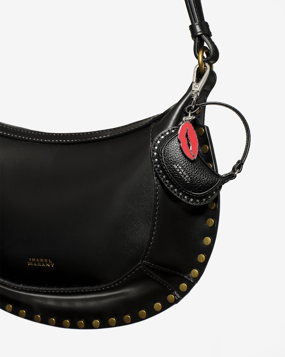 Isabel Marant Oskan Moon accessoire sac noir cuir