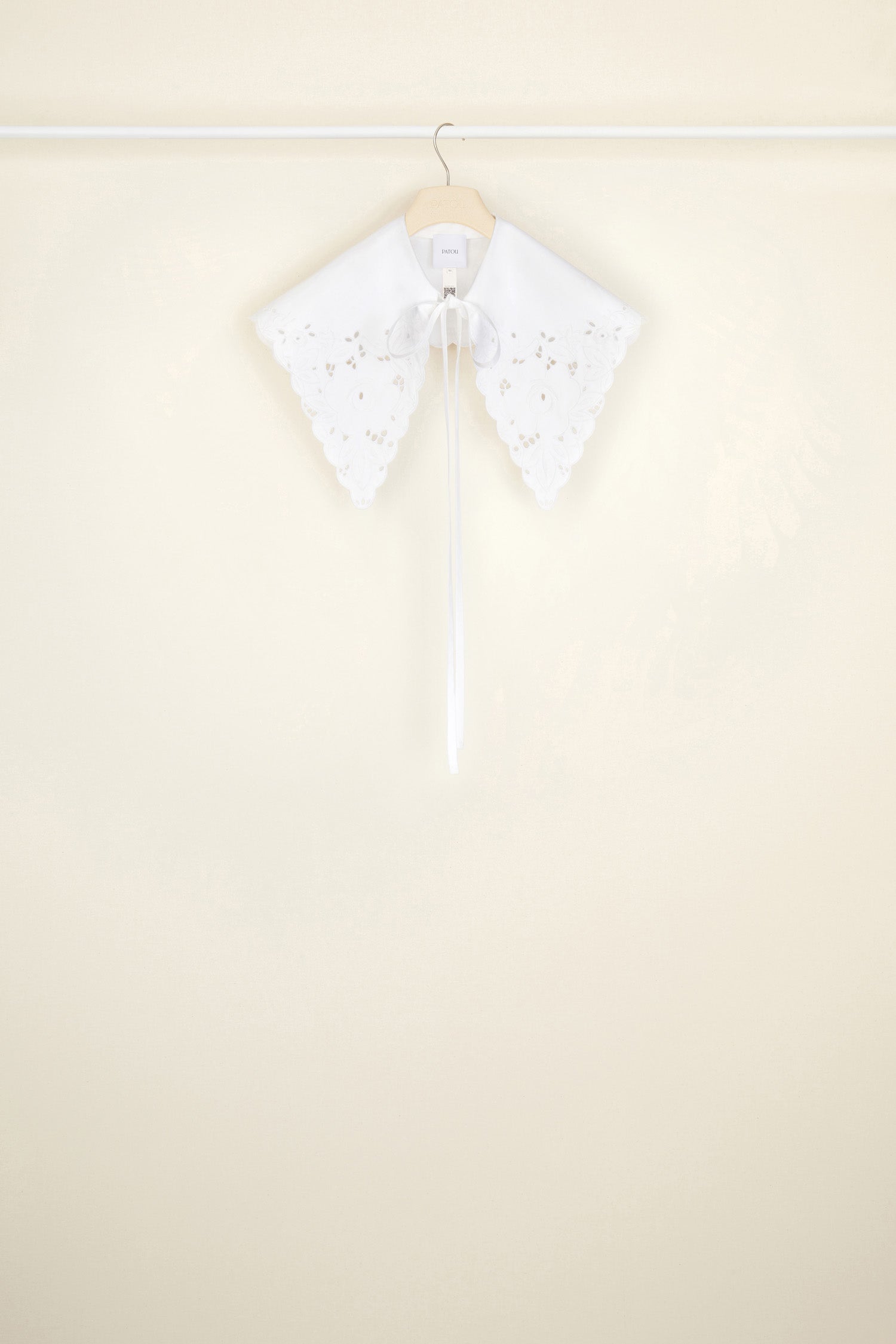 Patou JE008 tee coton bio col blanc