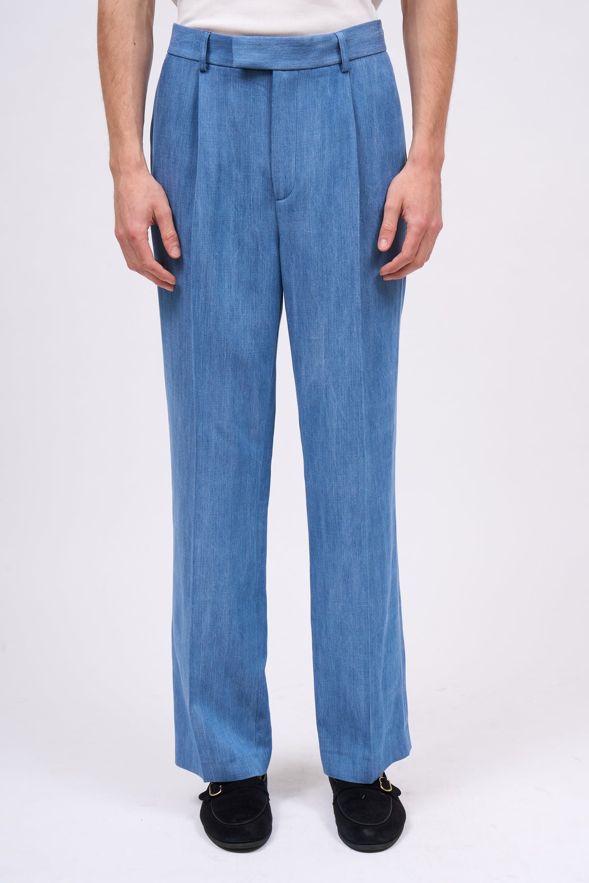 Paul & Joe Groovy pantalon pinces tencell effet denim