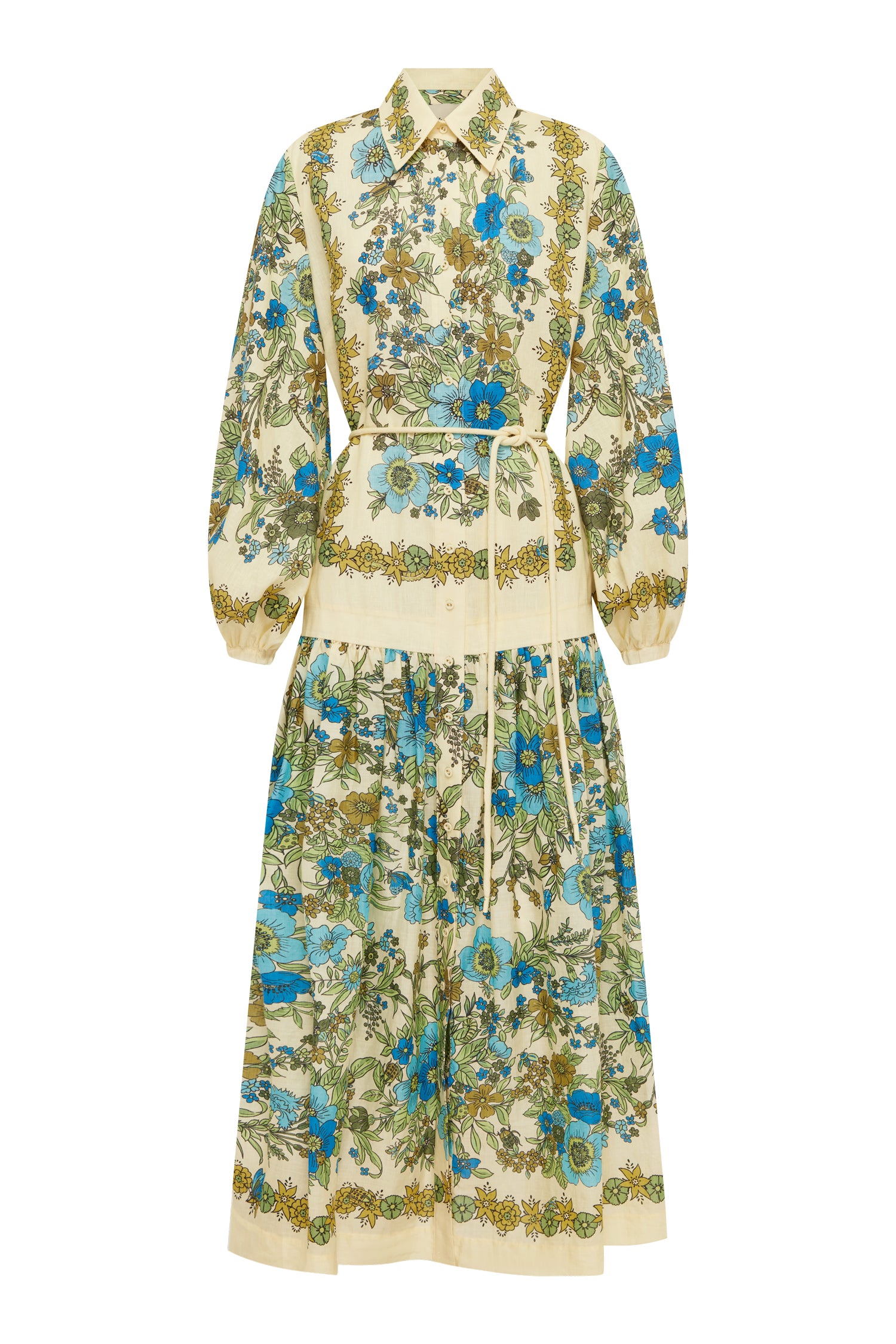 Alemaïs Sophia Shirtdress robe chemise lin fleurie