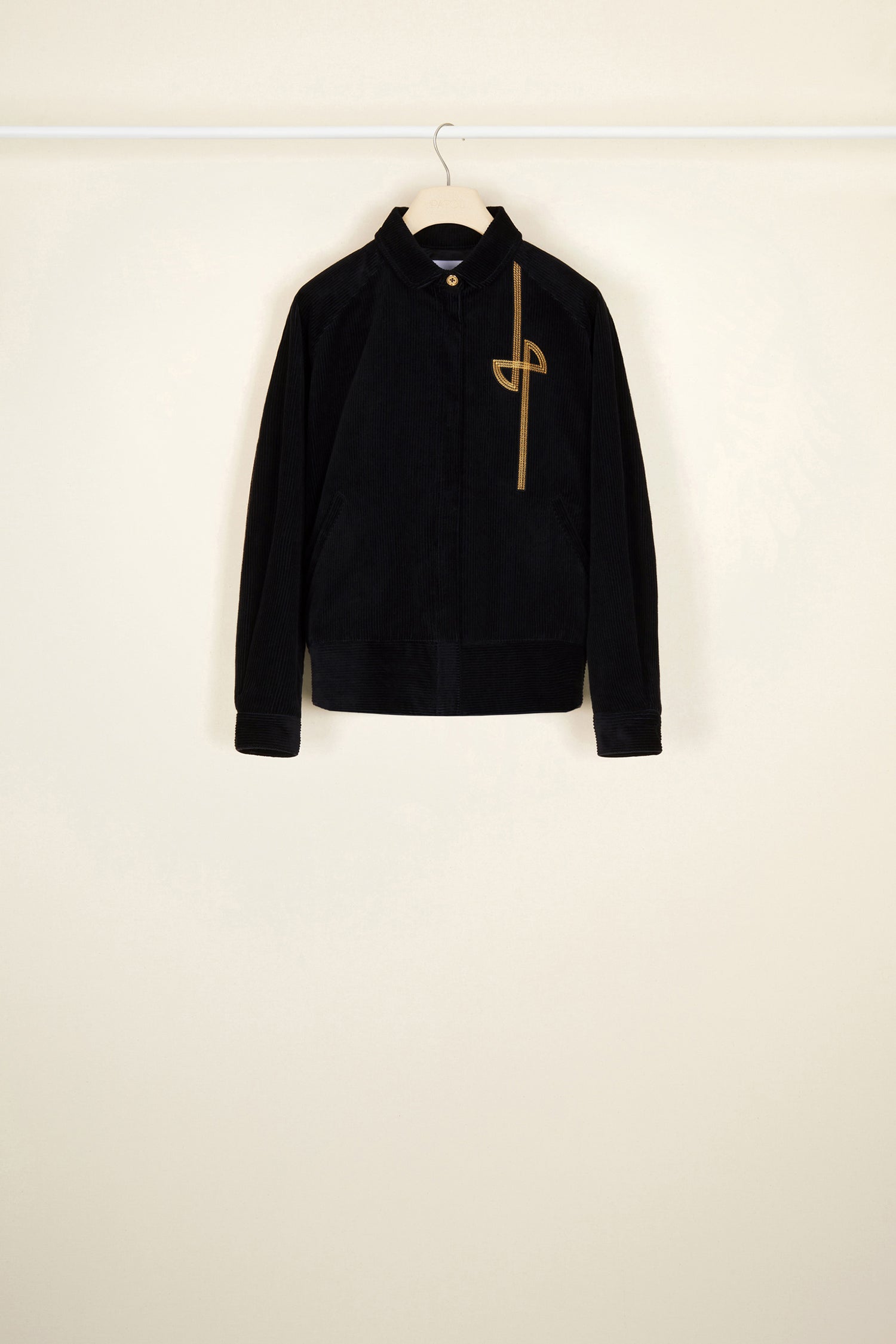 Patou OU007 bomber velours veste noire