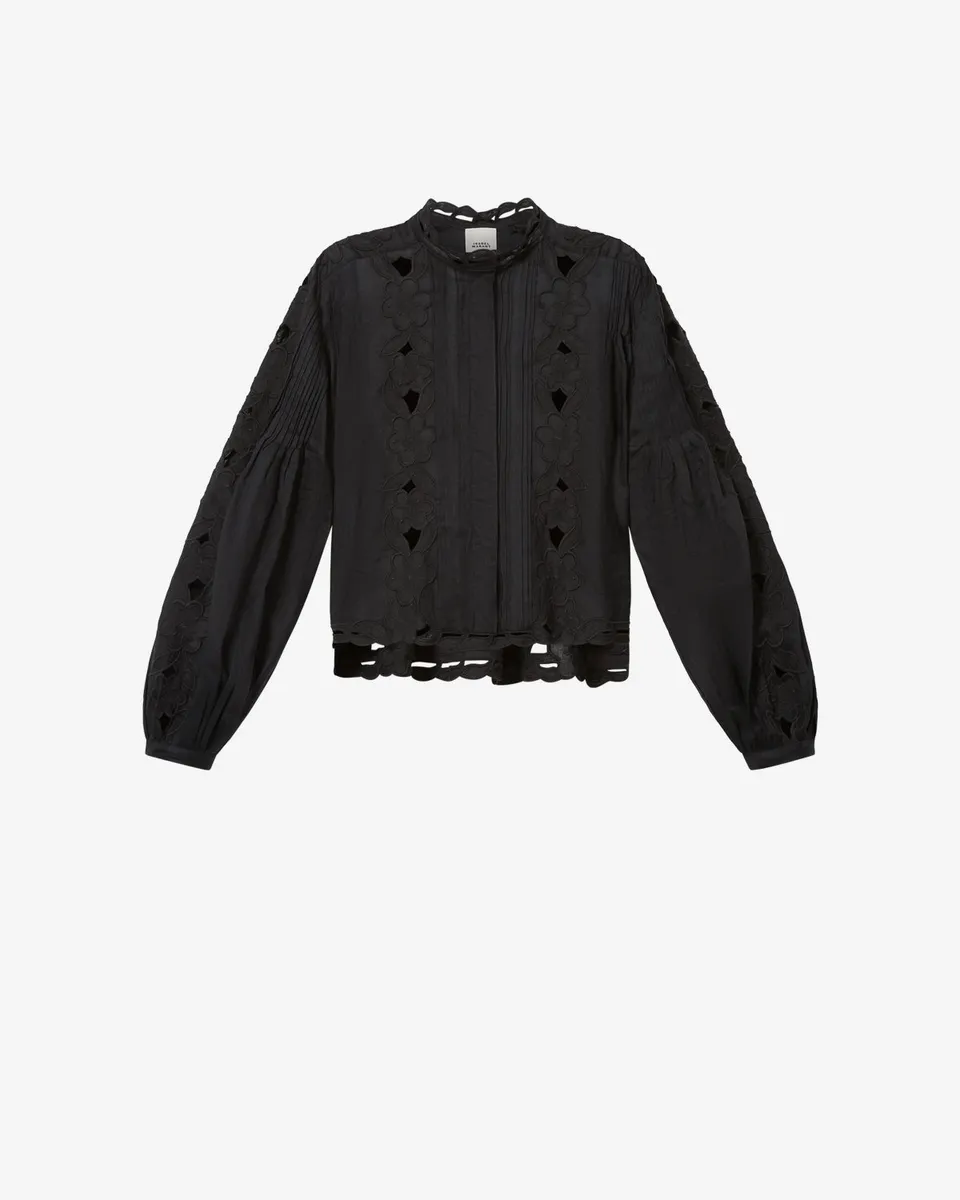 Isabel Marant Rubra blouse noire broderie large 34-44
