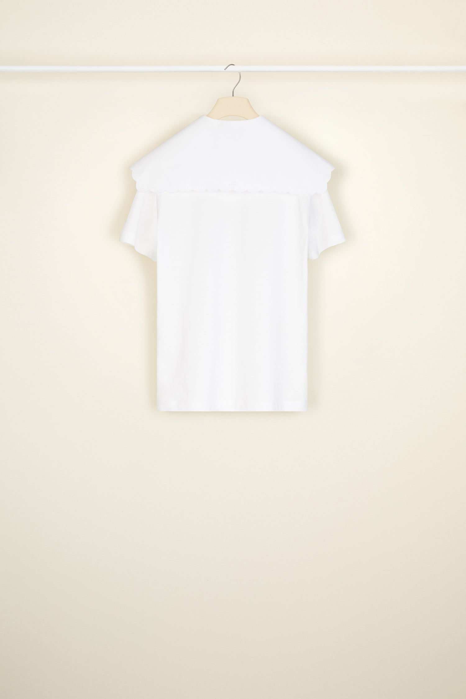 Patou JE008 tee coton bio col blanc