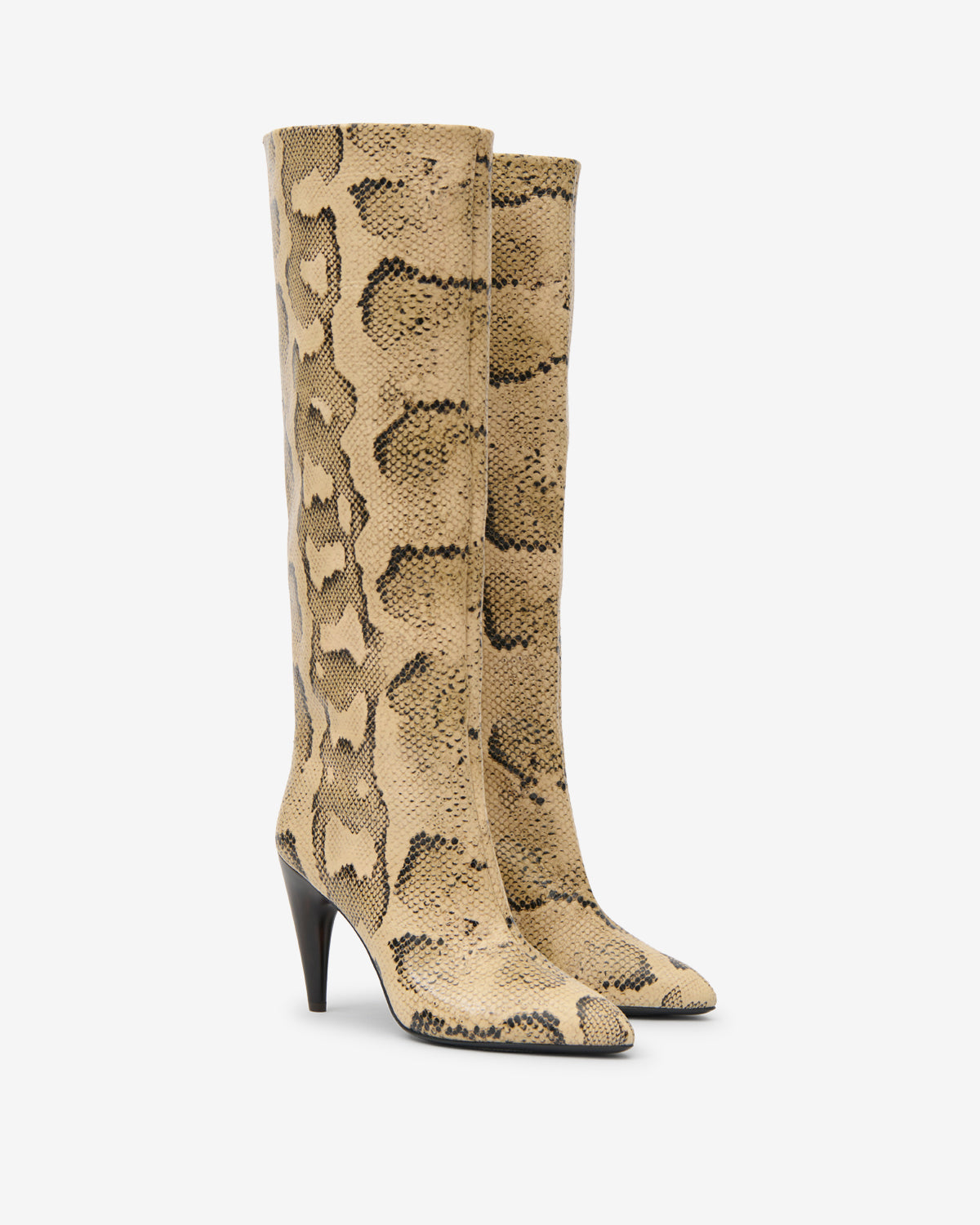 Isabel Marant Jany High bottes cuir python sahara