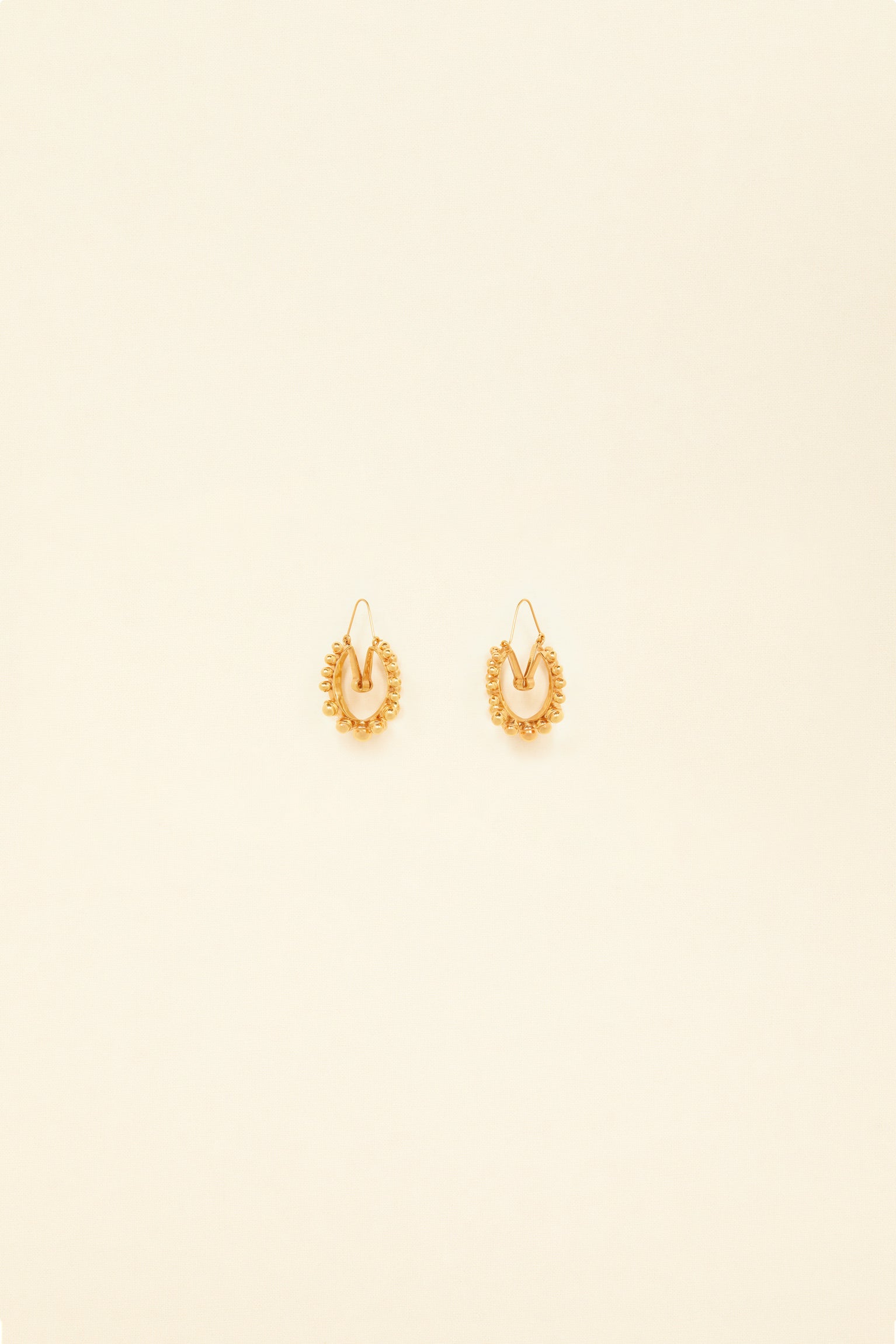 Patou Jewellery JW007 boucles doreilles créoles dorées perle TU