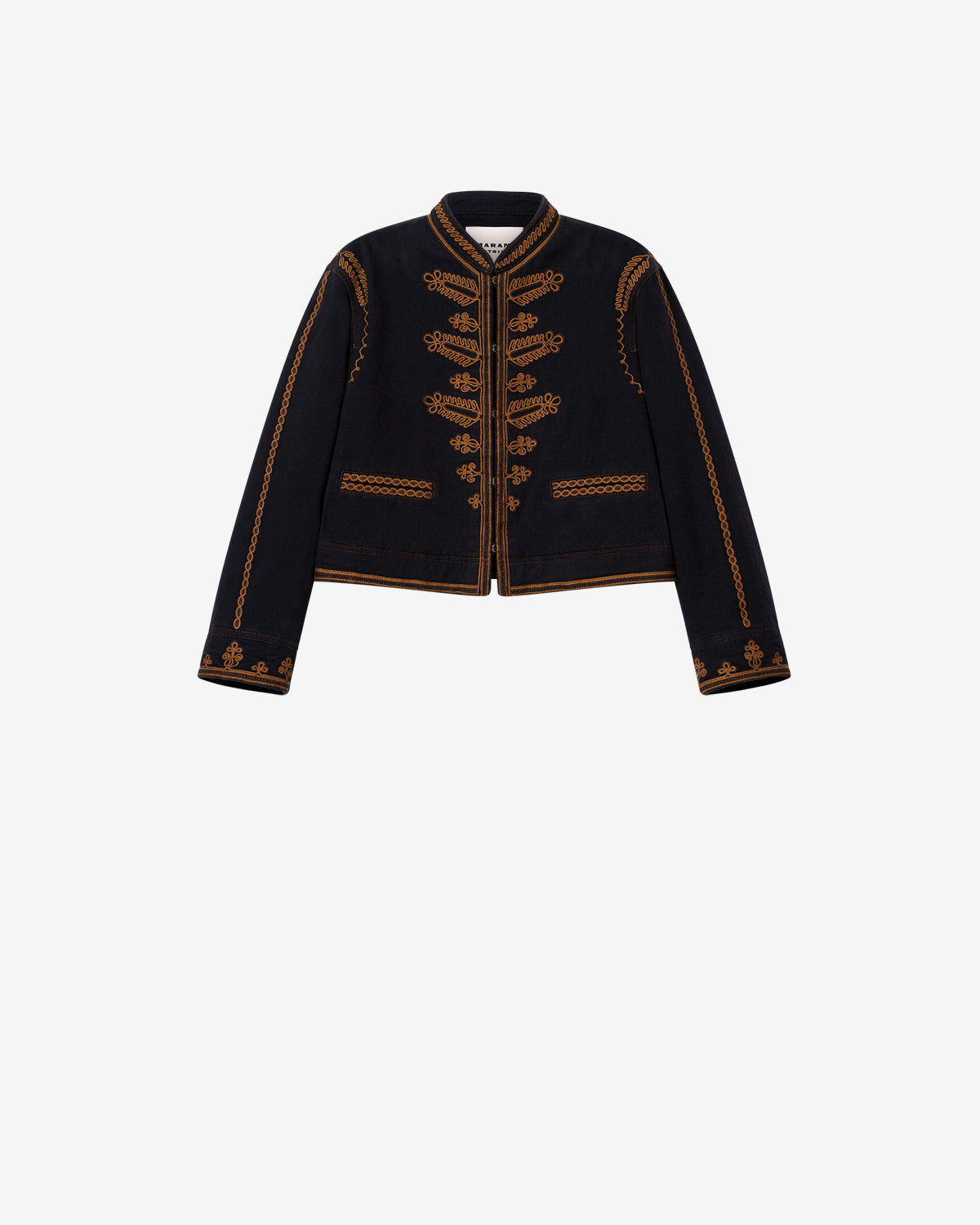 Isabel Marant Emalia veste denim noir broderies