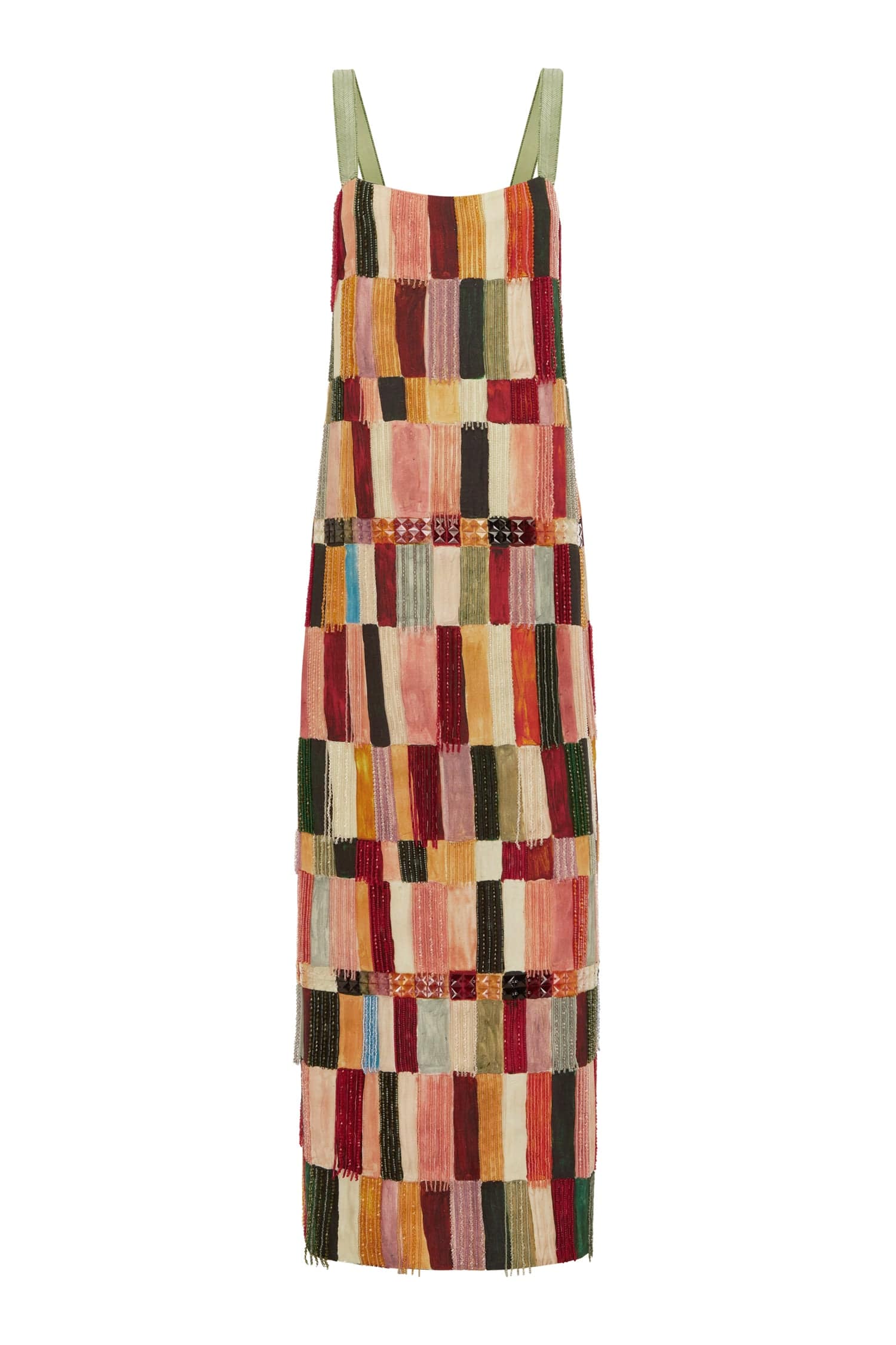 Alemaïs Marjorelle robe midi perlée lin soie