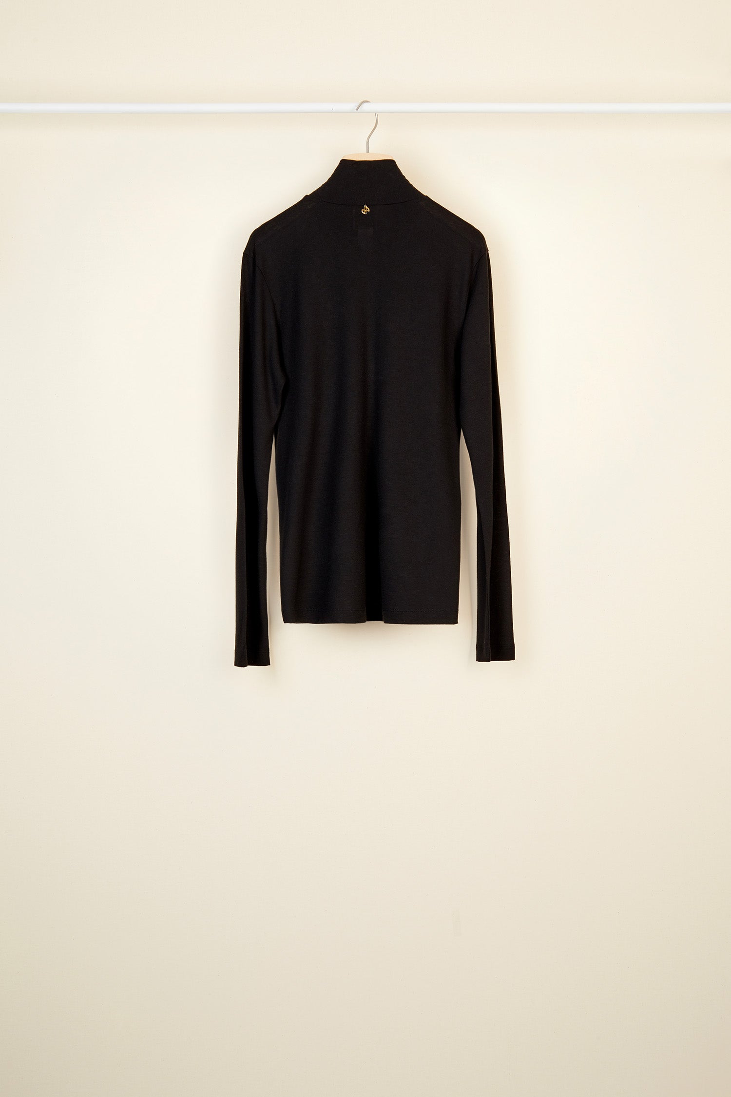Patou JE012 Top Col Montant Jersey Laine Noir
