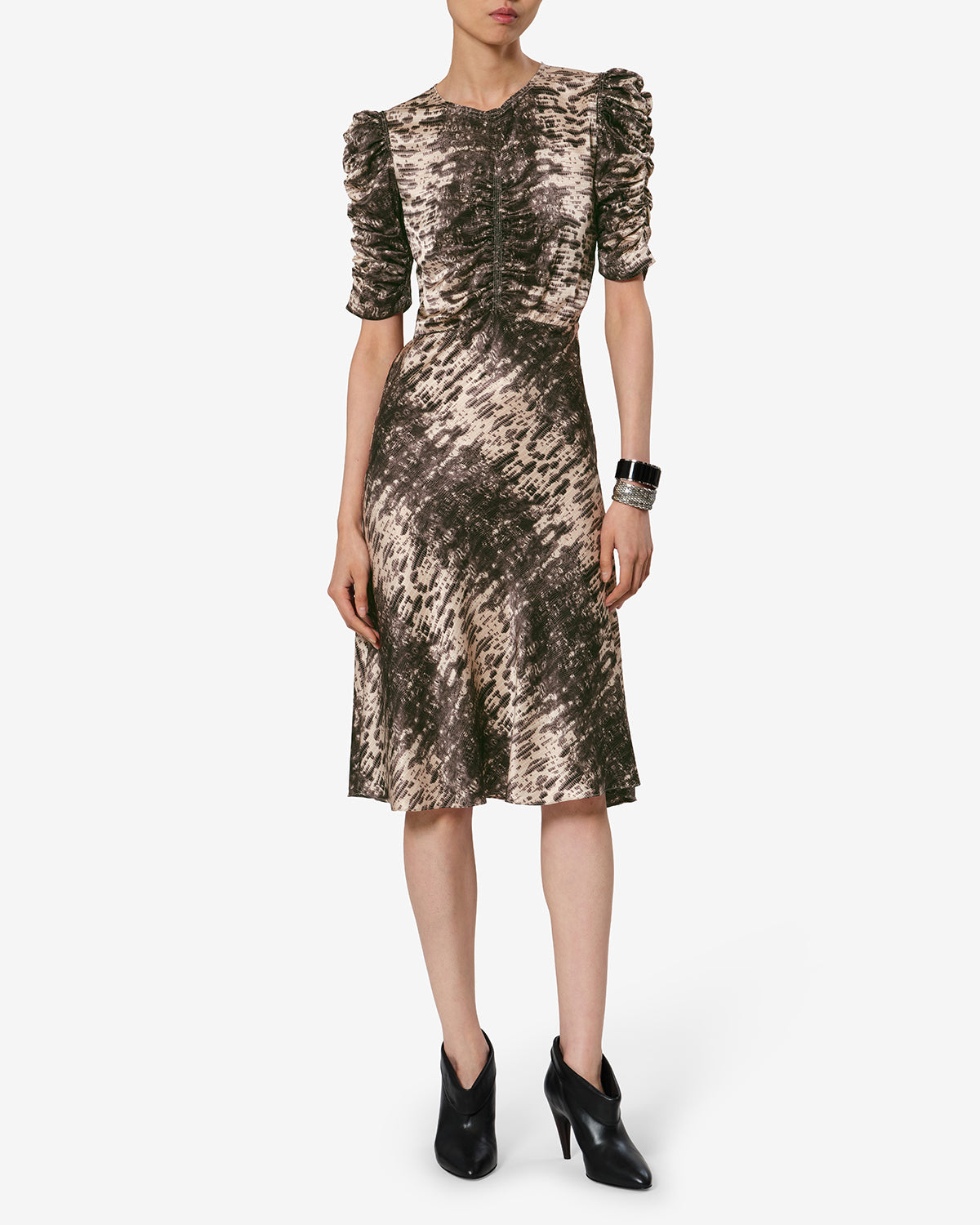 Isabel Marant Lemila robe soie beige python