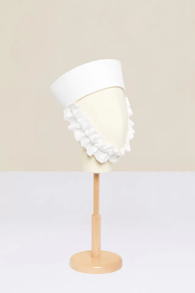 Patou chapeau marin AC009 coton blanc volant TU
