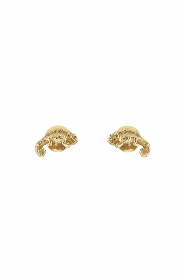 Alemäis Jem Chameleon Stud boucles laiton 3,5g taille unique