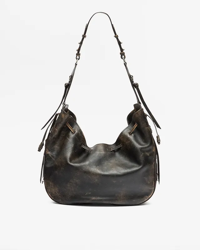 Isabel Marant Bolton Hobo sac cuir marron vintage