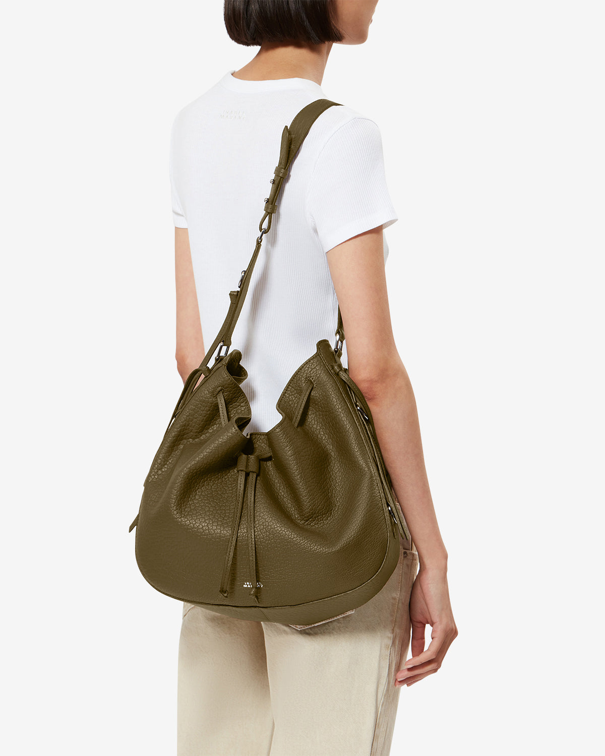 Isabel Marant Bolton PP0407FA sac hobo kaki