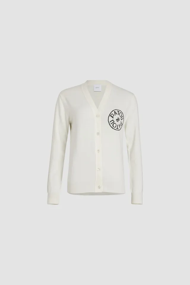 Patou P24KN120 cardigan blanc laine cachemire