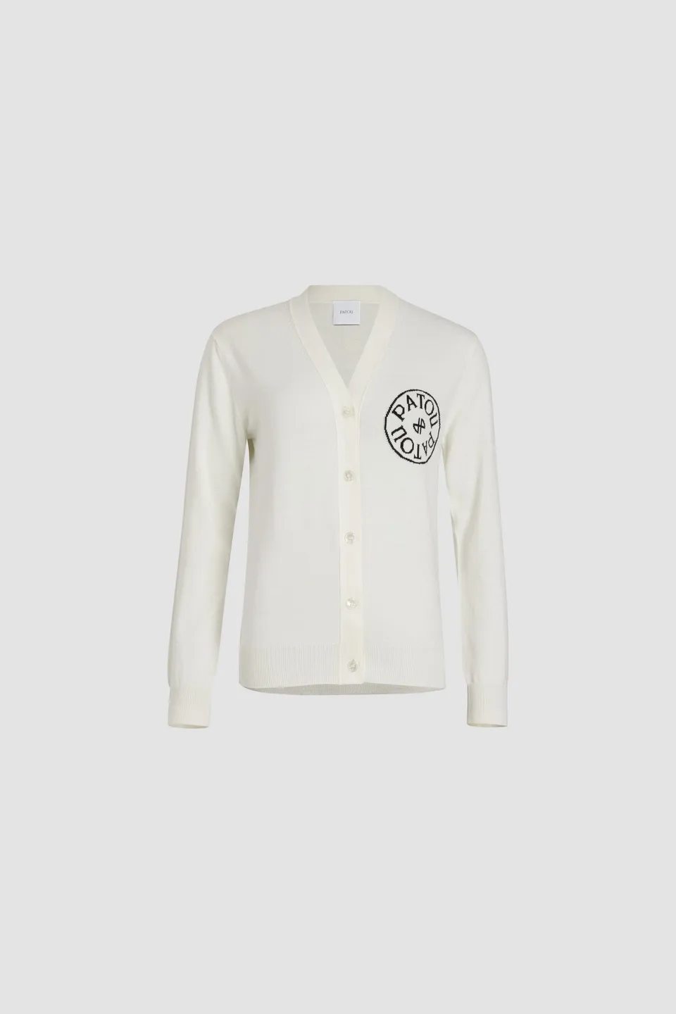 Patou P24KN120 cardigan blanc laine cachemire