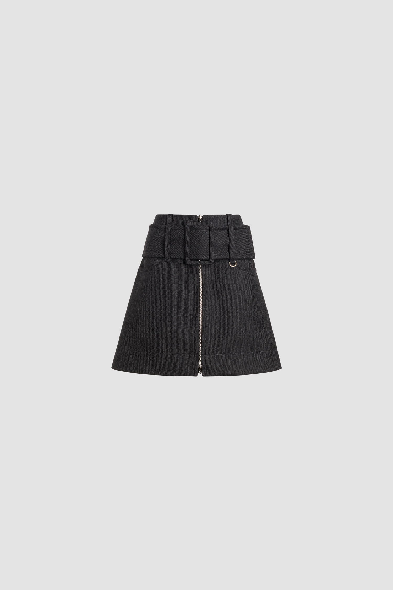 Patou SK092 mini jupe laine grise Mercury 36