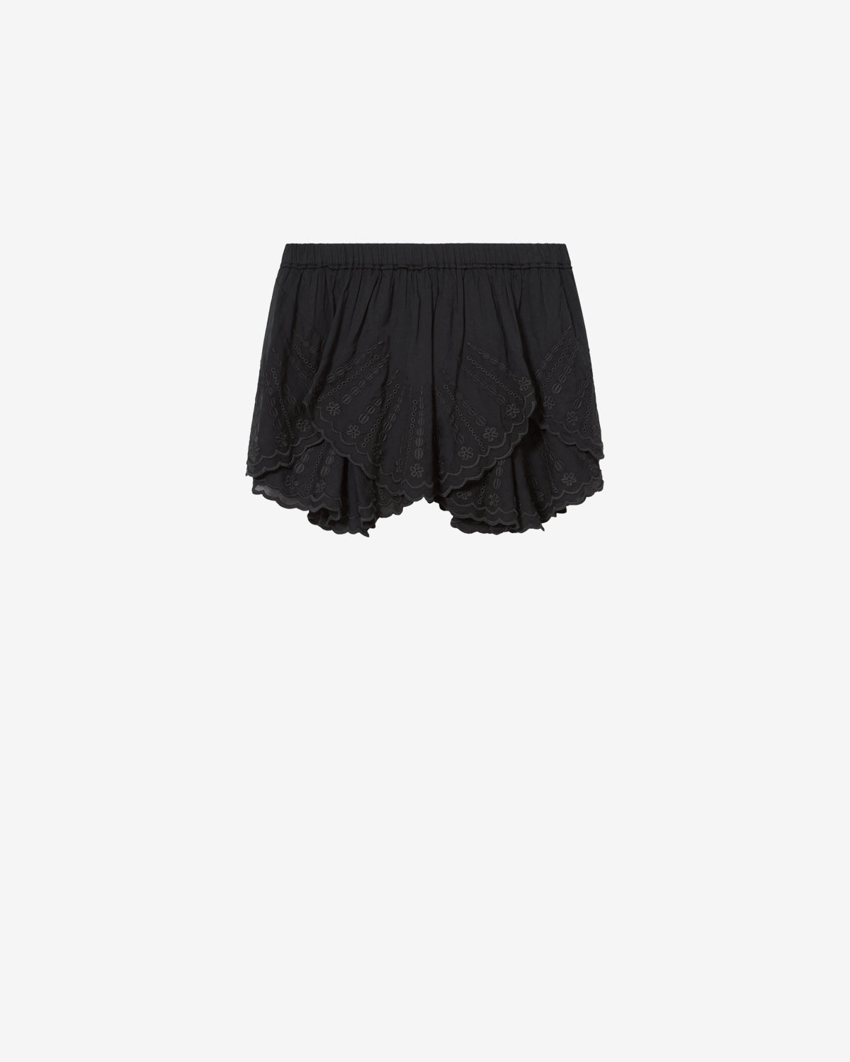 Isabel Marant Layale short noir broderie anglaise