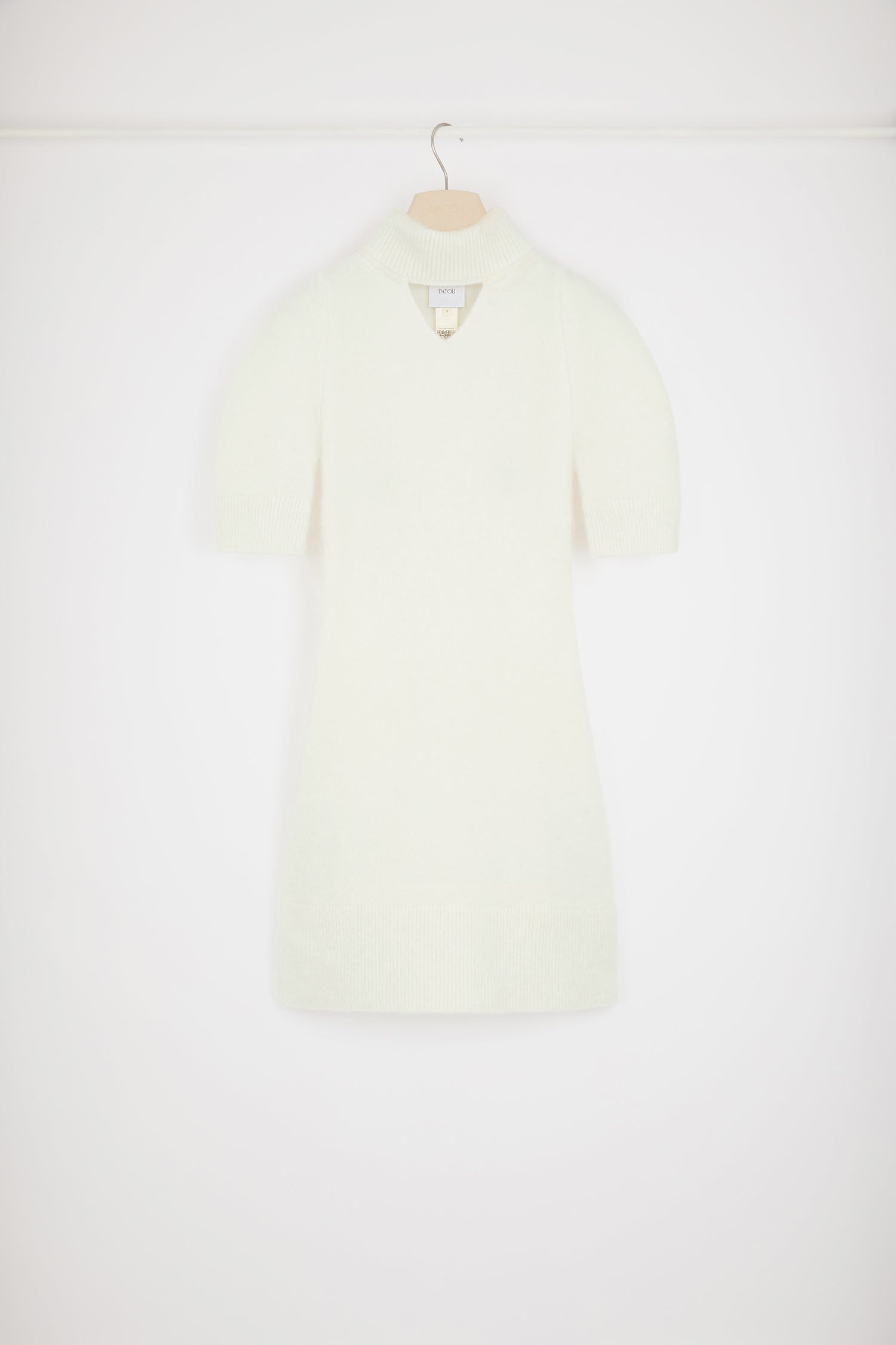Patou H23KN1518065009A robe mini alpaga blanc Avalanche