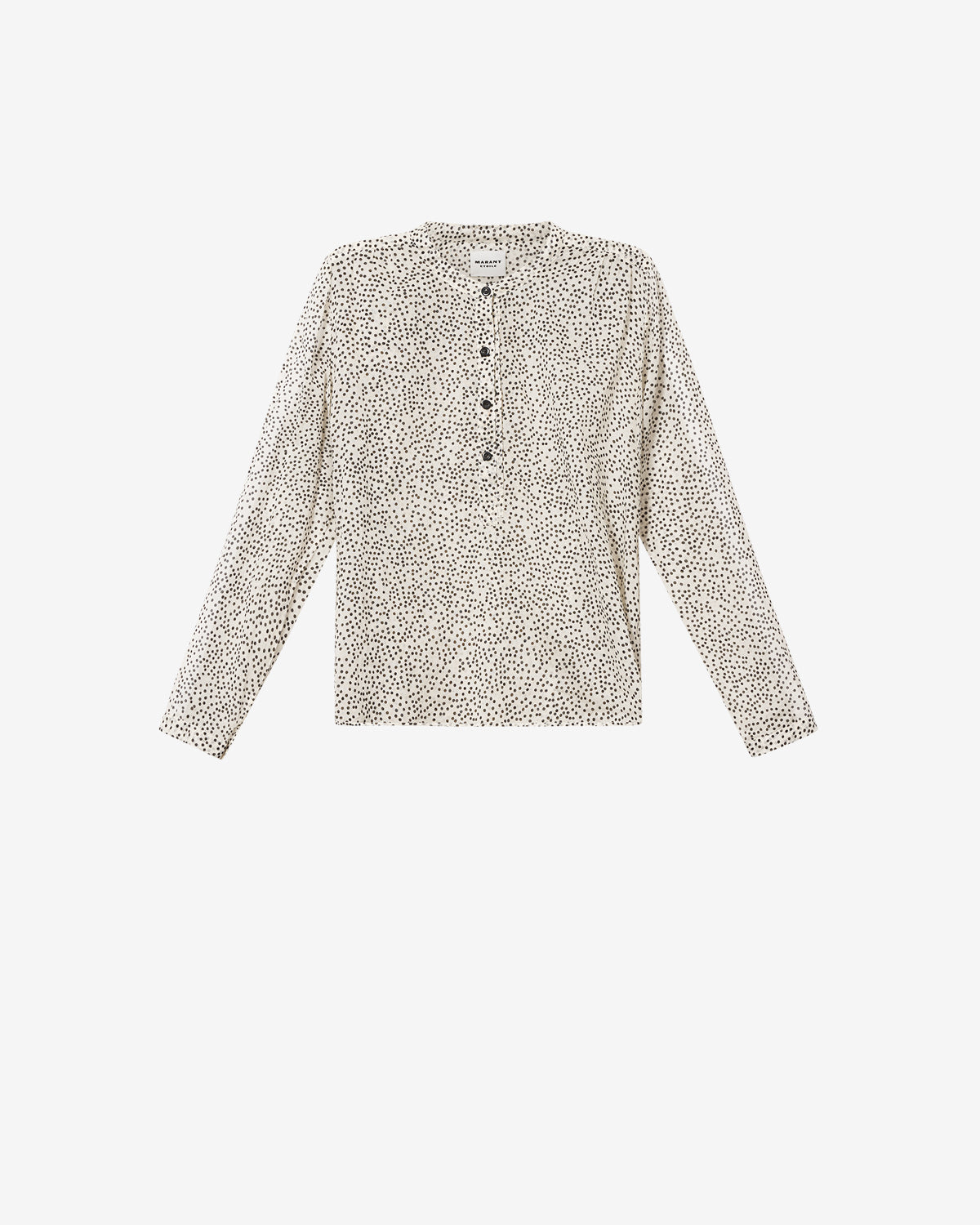 Isabel Marant Maria blouse coton écru noir à pois
