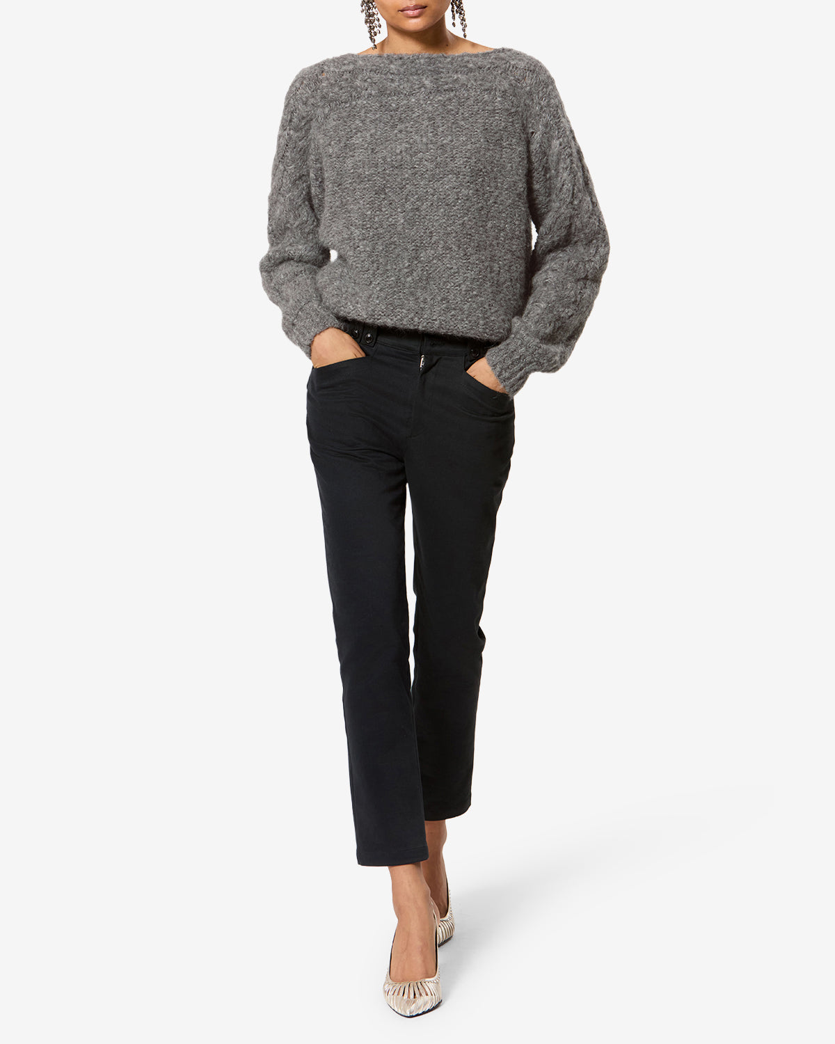 Isabel Marant Ponara PU0952FA pull laine gris