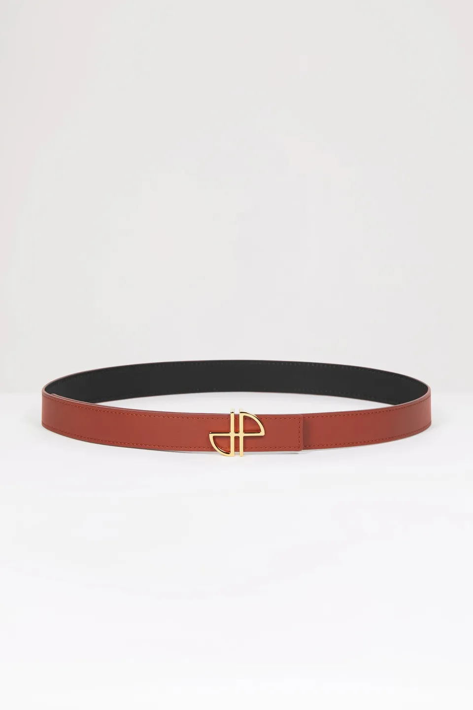 Patou BE001 ceinture cuir marron réversible S-M-L