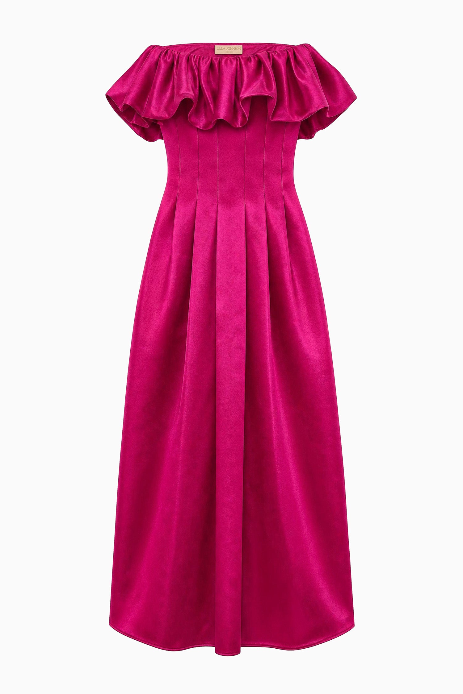 Ulla Johnson Cosima FA260121 robe bustier satin Orchid midi